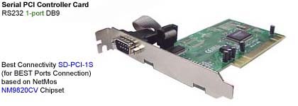 Syba SD-PCI-1S 1 Port DB9 Serial PCI Card 
