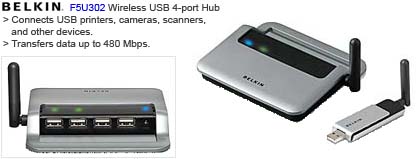 Wireless Usb Hub Amp Adapter Kit Belkin F5u302
