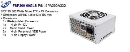 fsp300gls, nguồn mini, nguồn itx